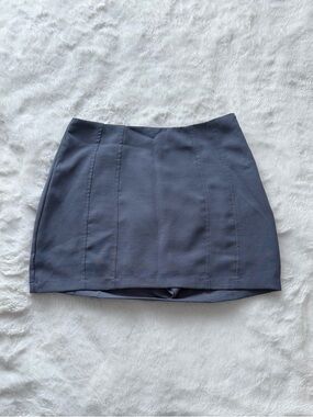 Tenshoppe Blue Gray Mini Skirt